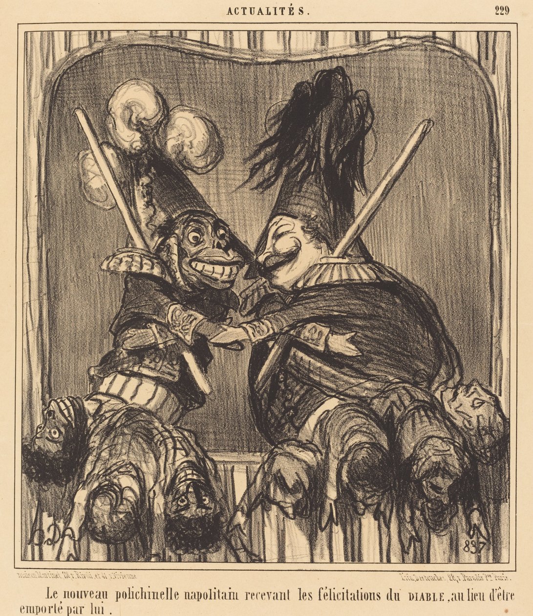The New Napolitan Punch af Honoré Daumier