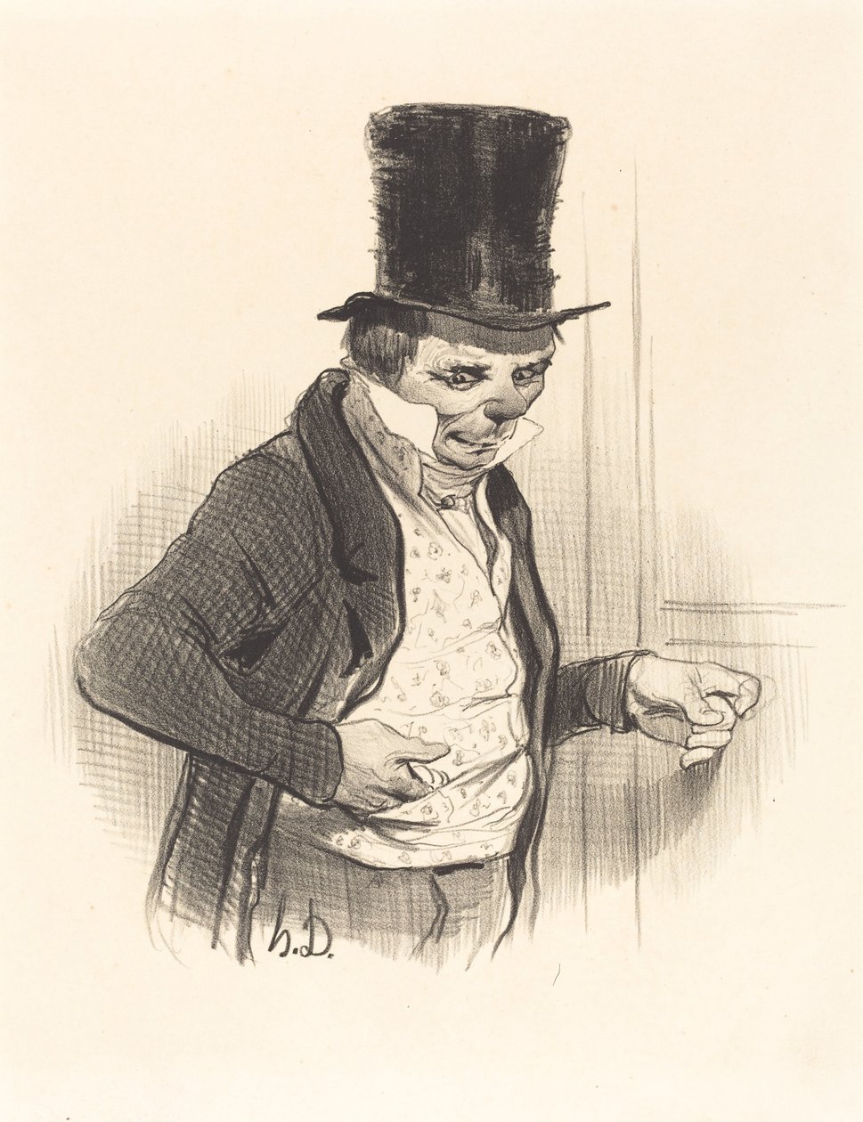 Portneren på tur... af Honoré Daumier