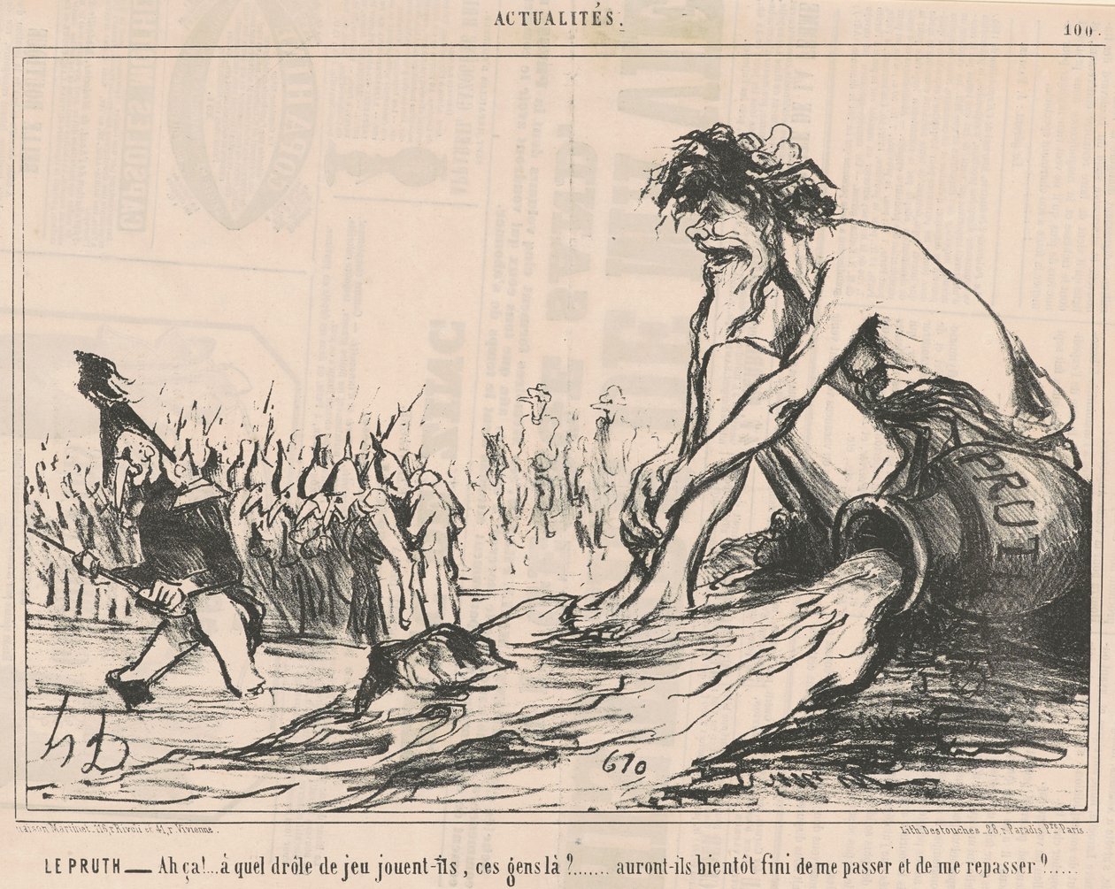 Le Pruth af Honoré Daumier