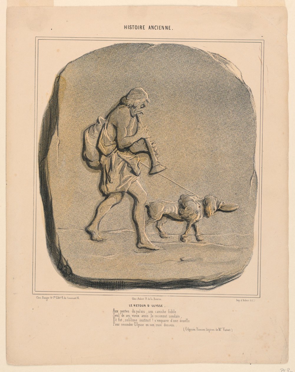 The Return of Odysseus, plade 7 fra den antikke historie af Honoré Daumier