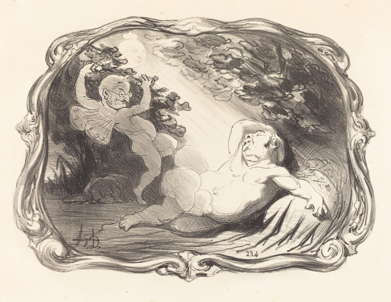 Endymion-Berryers søvn af Honoré Daumier