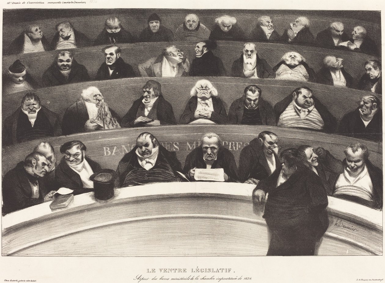 Den lovgivende mave af Honoré Daumier