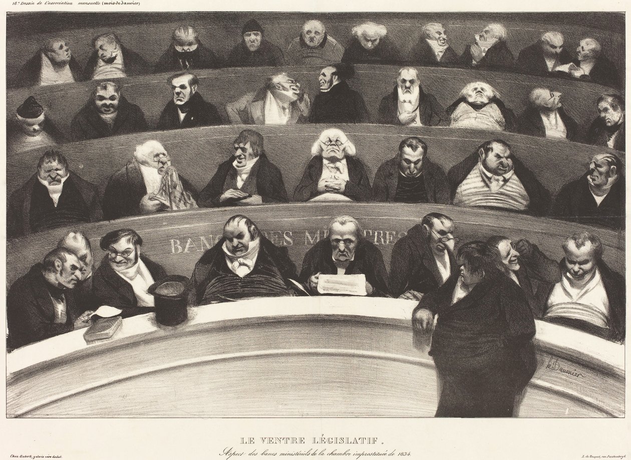 Den lovgivende mave af Honoré Daumier