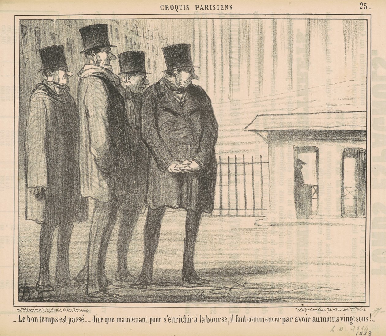 De gode tider er gået... af Honoré Daumier