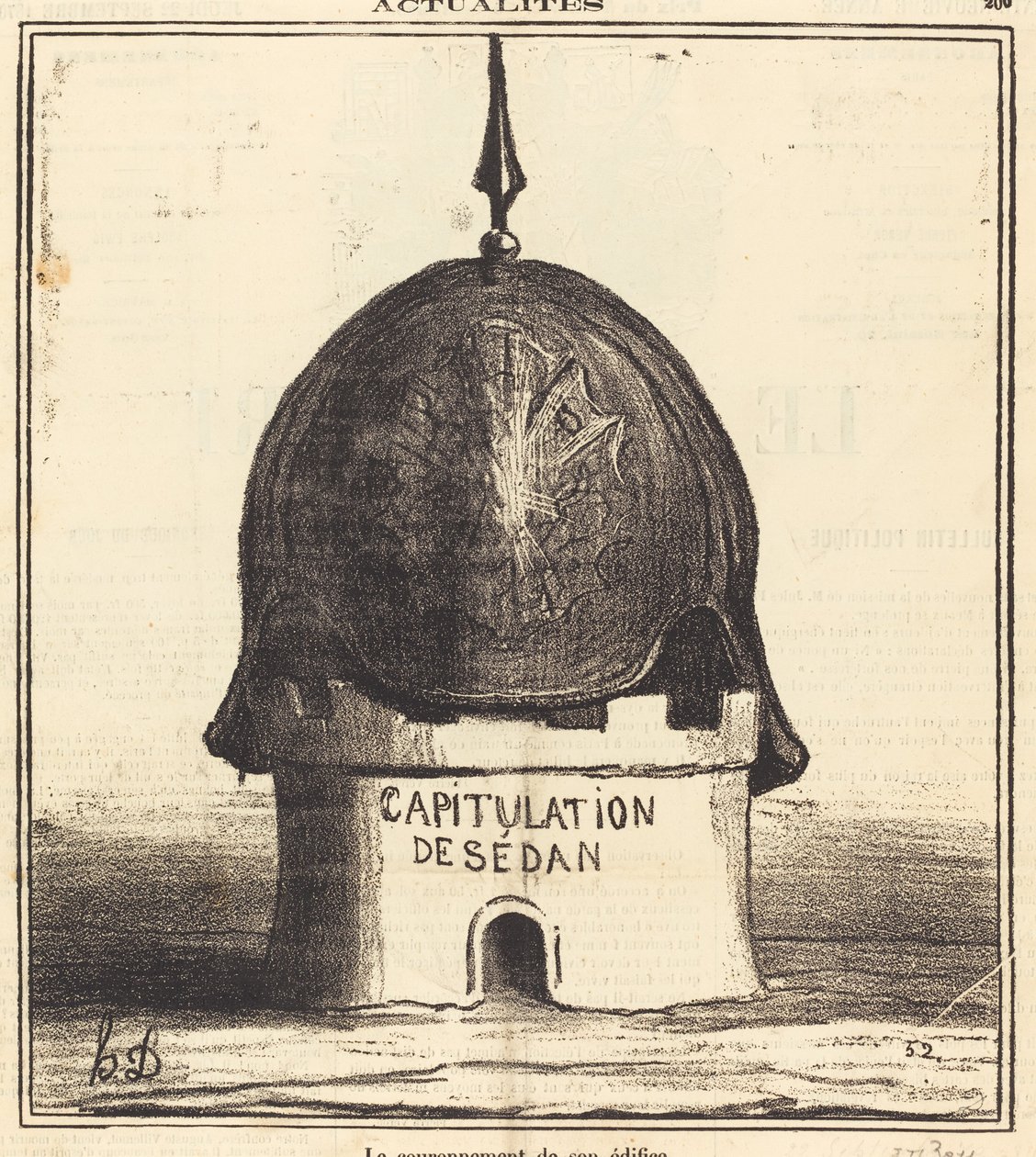 Kronen på hans bygning af Honoré Daumier