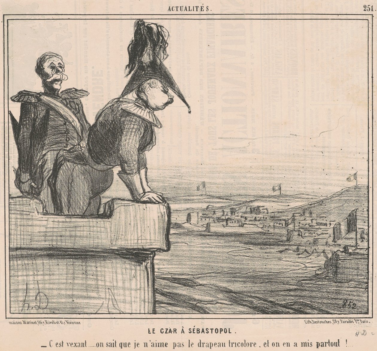 Zaren i Sevastopol af Honoré Daumier
