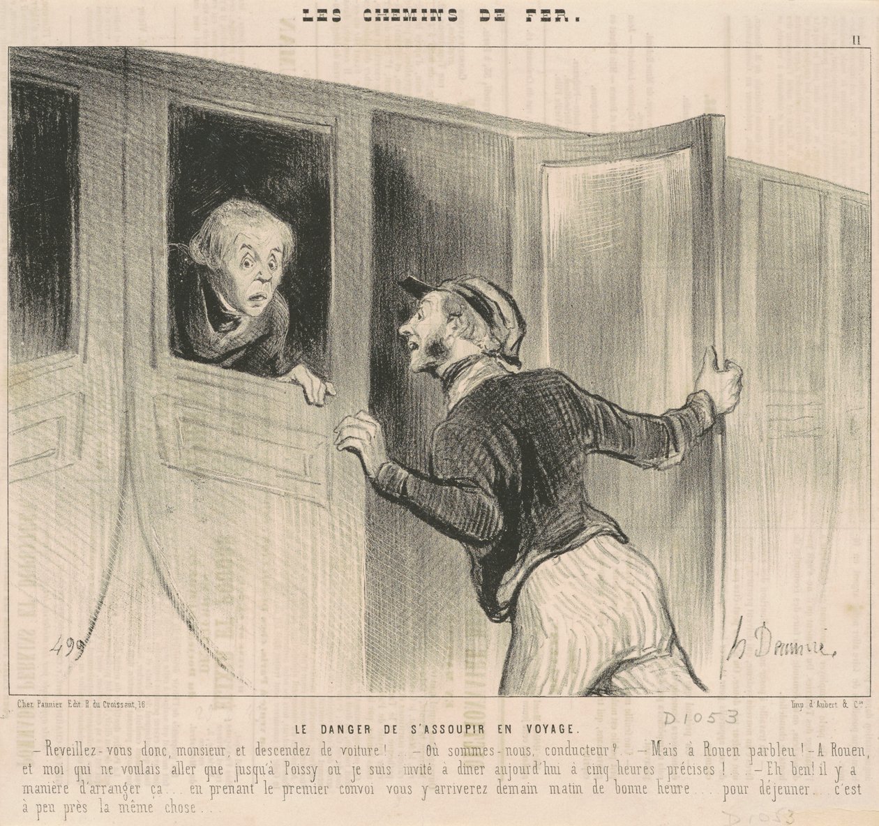 Faren for at døse af under rejsen af Honoré Daumier