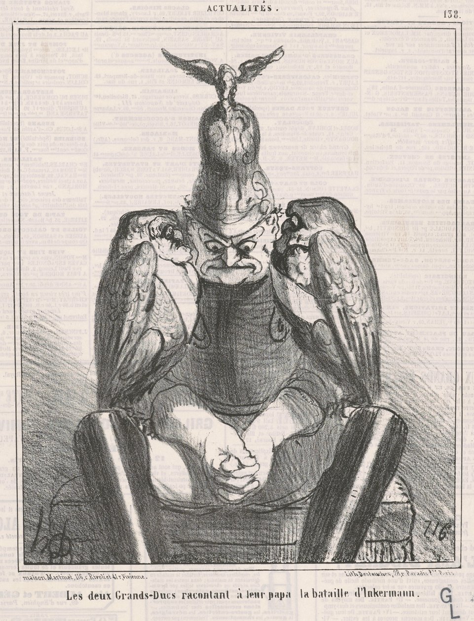 De to storhertuger fortæller ...Inkermann af Honoré Daumier
