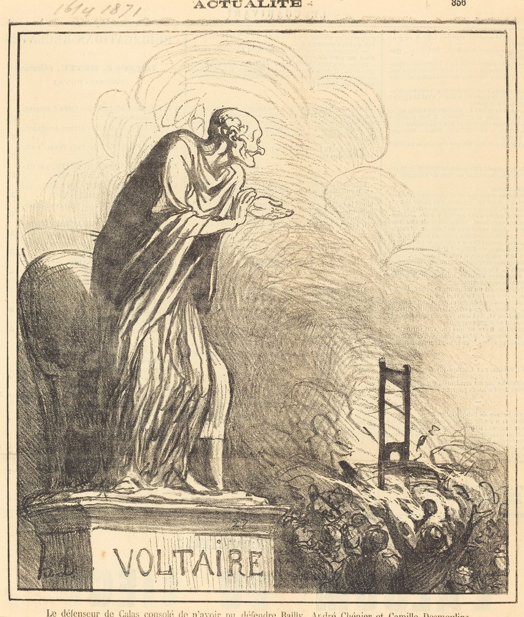 Calas-forsvareren trøstede... af Honoré Daumier