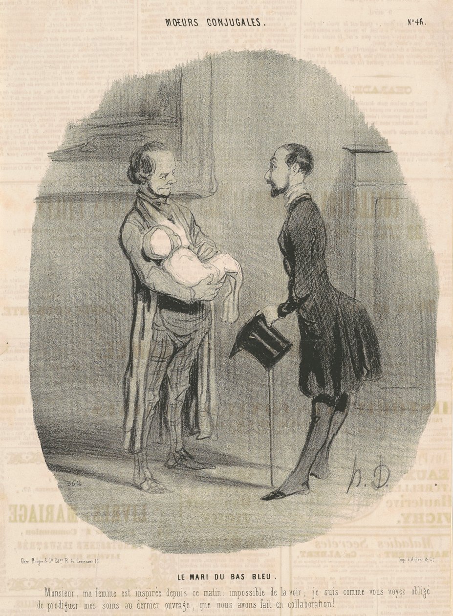 Blåstrømpe mand... af Honoré Daumier