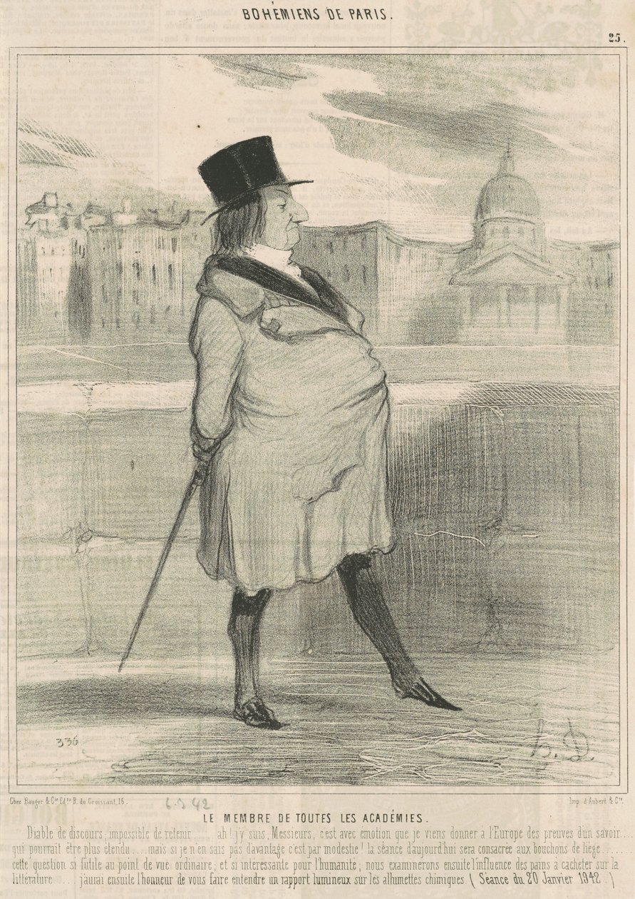 Medlem af alle akademier af Honoré Daumier