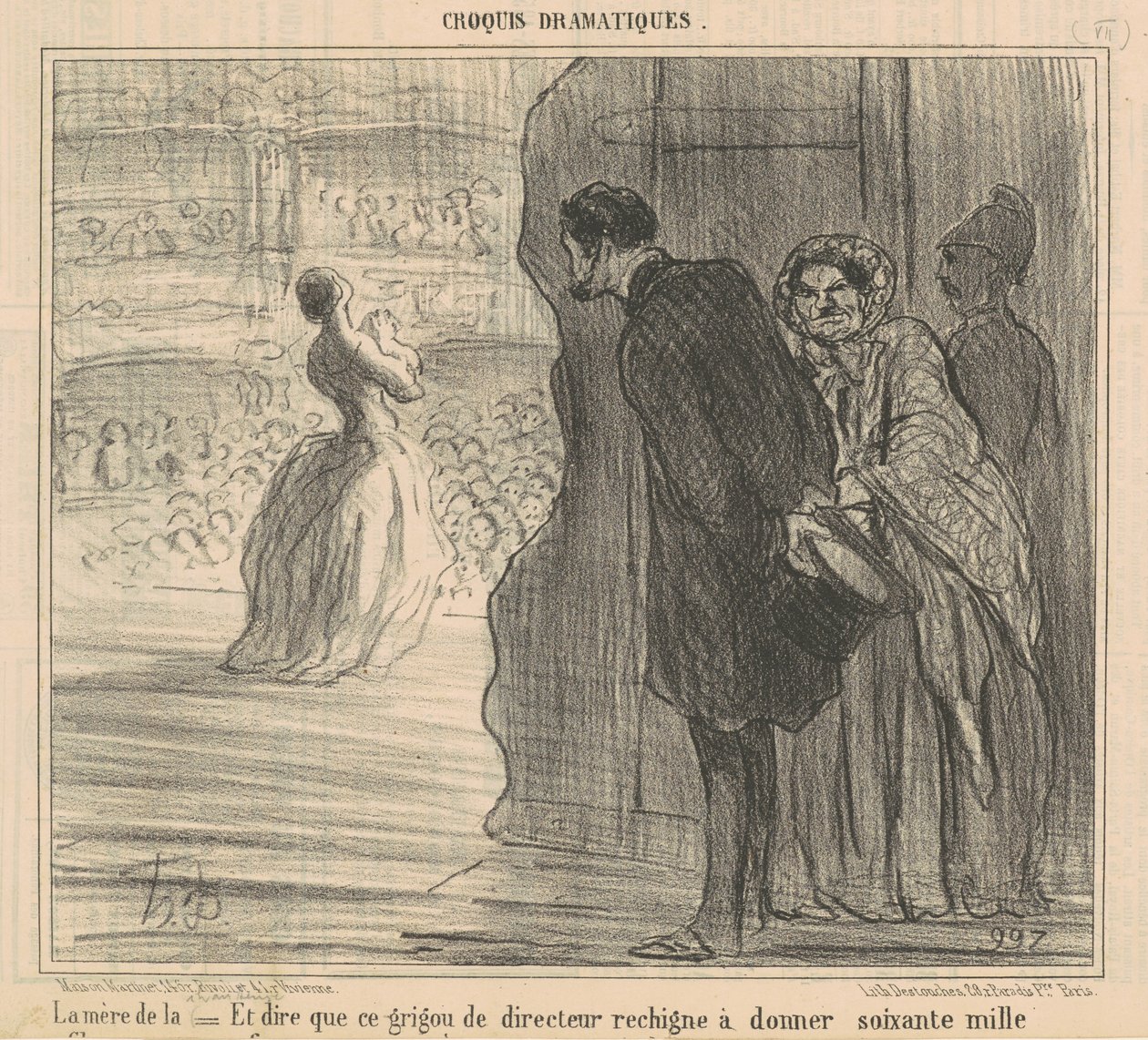 Sangerens mor af Honoré Daumier