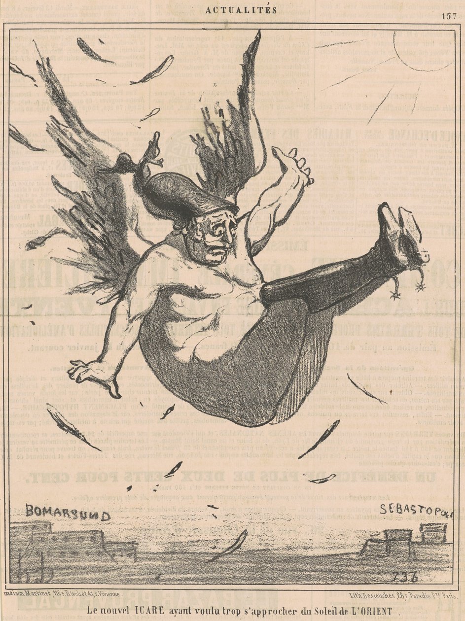 Den nye Icarus... af Honoré Daumier