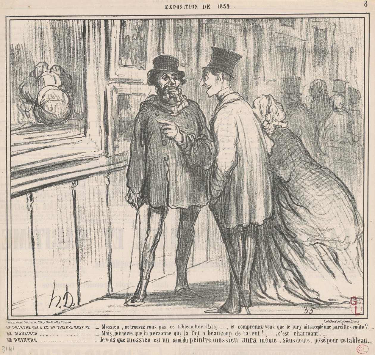 Maleren, der havde et maleri, nægtede... af Honoré Daumier