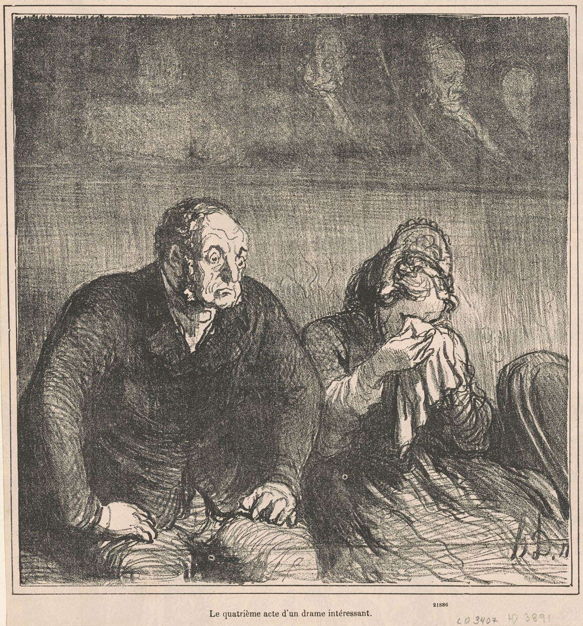 Fjerde akt af et interessant drama af Honoré Daumier