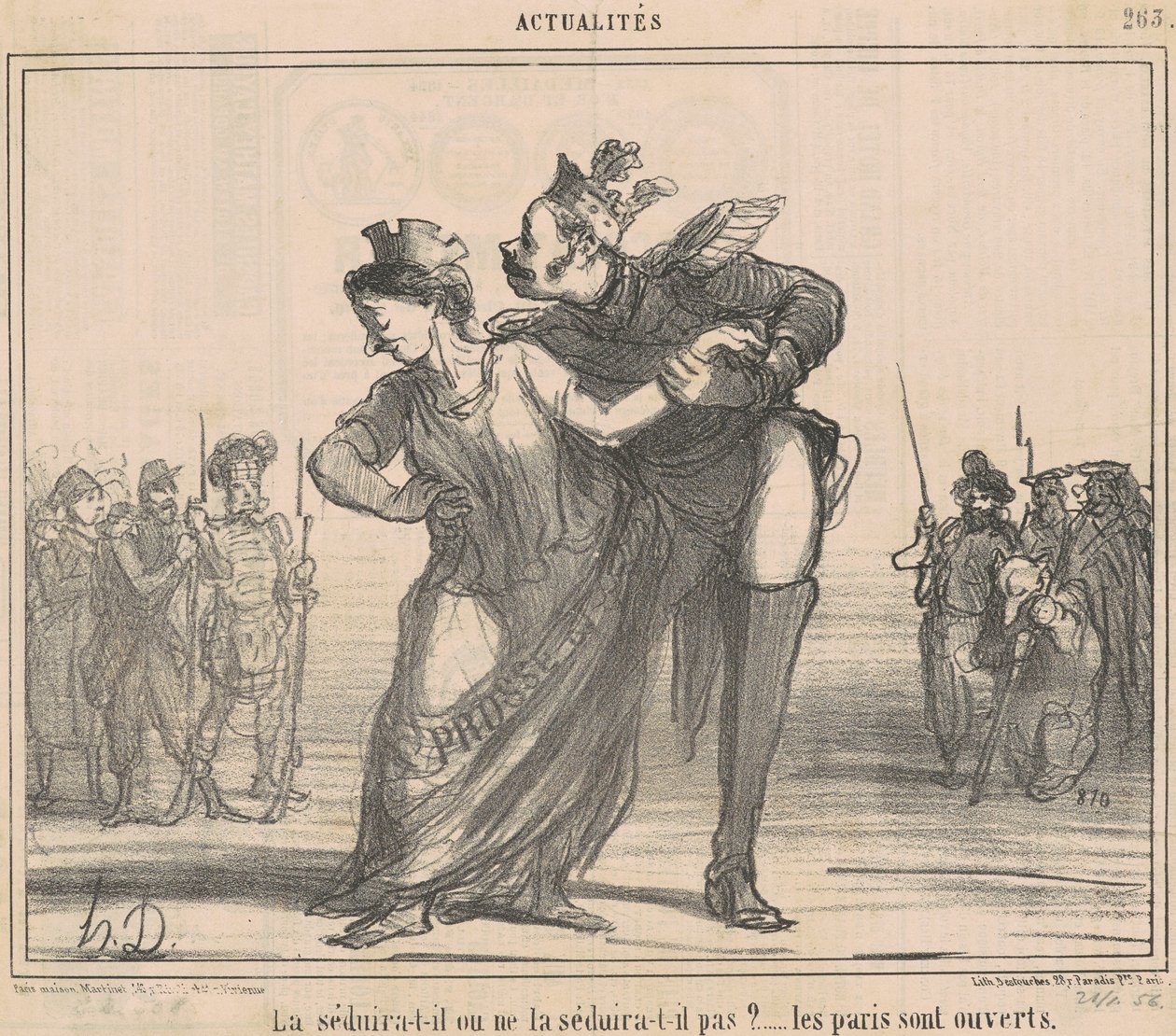 Vil han forføre ham? Væddemålene er åbne af Honoré Daumier