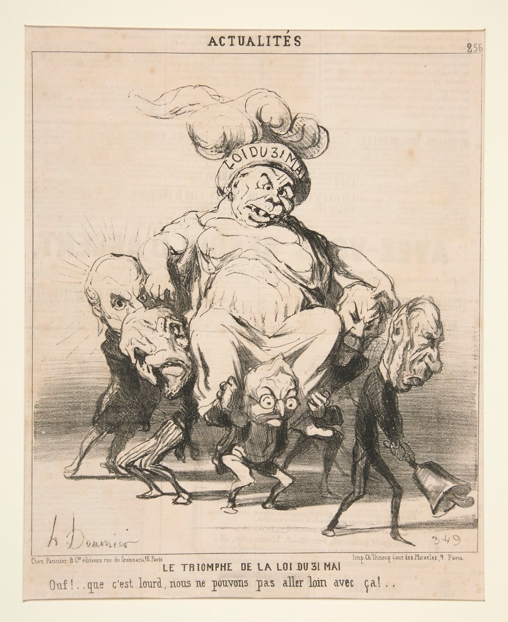 Lovens triumf af 31. maj fra Actualites af Honoré Daumier