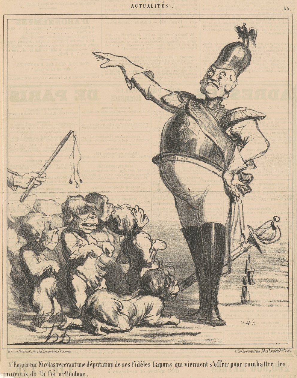 Kejser Nicholas modtager en deputation... af Honoré Daumier
