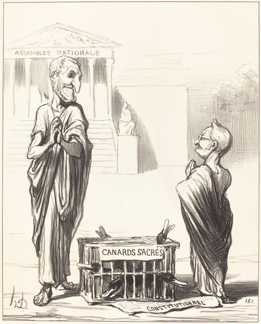 Augurs of the Empire... af Honoré Daumier