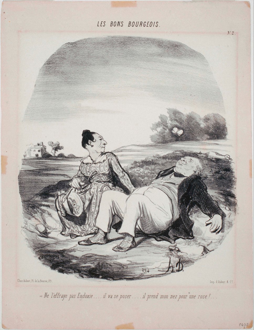 Les Bons Bourgeois- Frygt ikke ham Eudoxie af Honoré Daumier