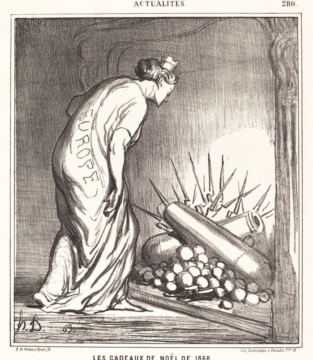 Julegaverne i 1868 af Honoré Daumier