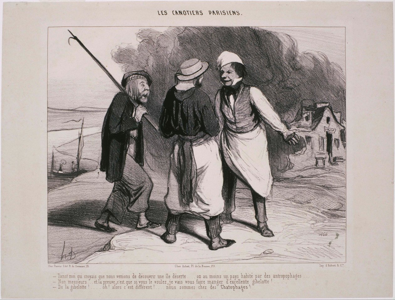 Les Canotiers Parisiens- Hej! Jeg, der troede, vi lige havde opdaget ... af Honoré Daumier