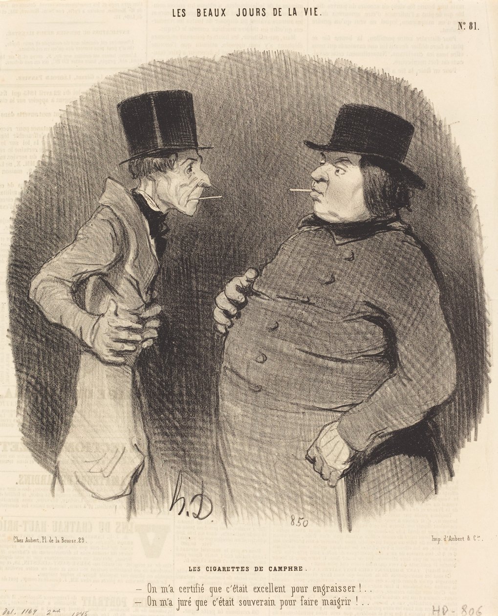 Kamfer cigaretter af Honoré Daumier
