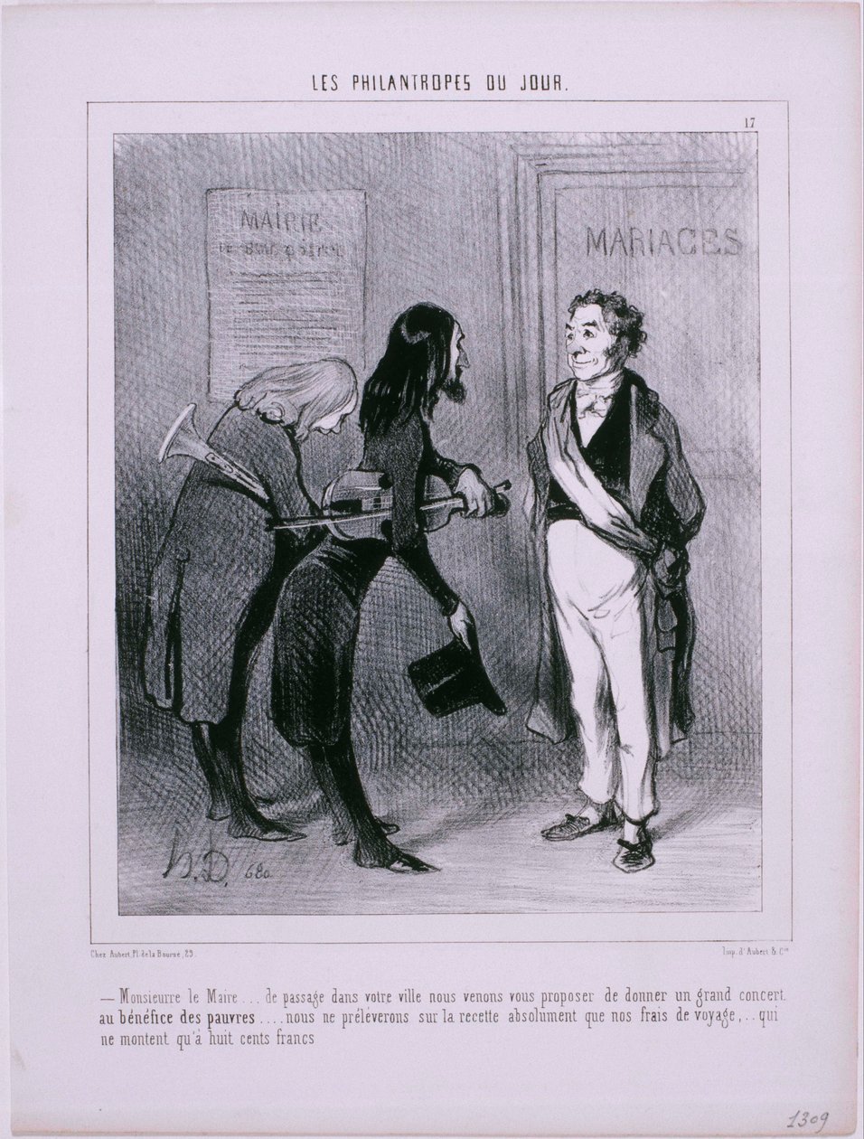 Les Philantropes du Jour: Hr. borgmester ... på besøg i din by ... af Honoré Daumier