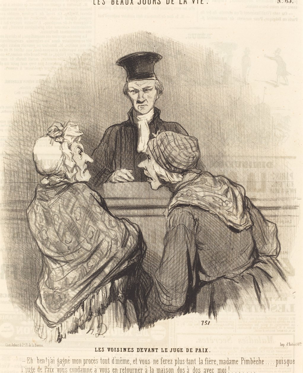 Naboerne foran Fredsdommeren af Honoré Daumier