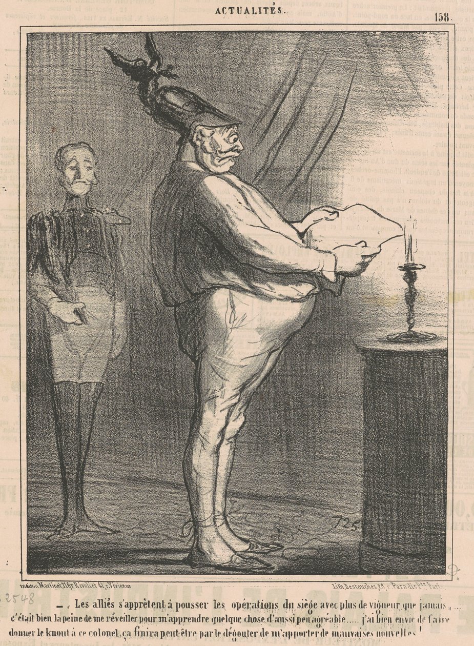 De allierede forbereder sig på at presse operationer... af Honoré Daumier