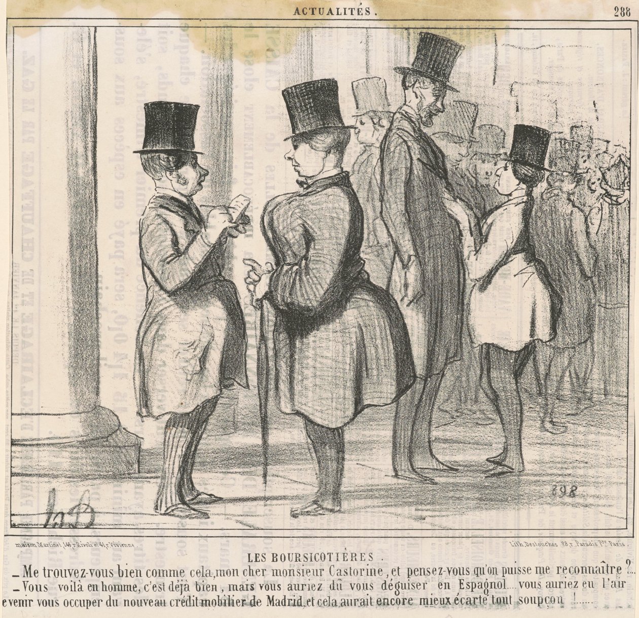 Børsmæglerne. Finder du mig godt... af Honoré Daumier