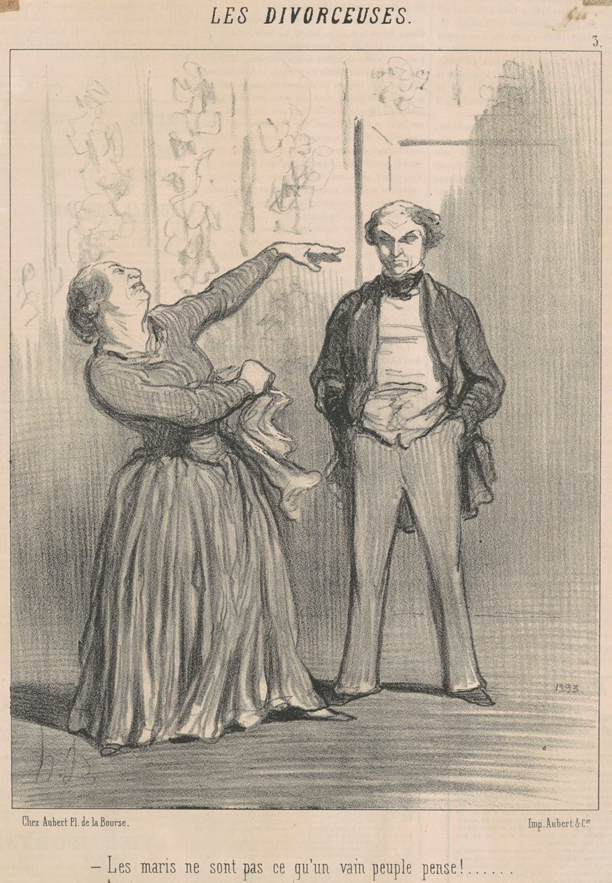 Ægtemænd er ikke, hvad et forfængeligt folk tror! af Honoré Daumier