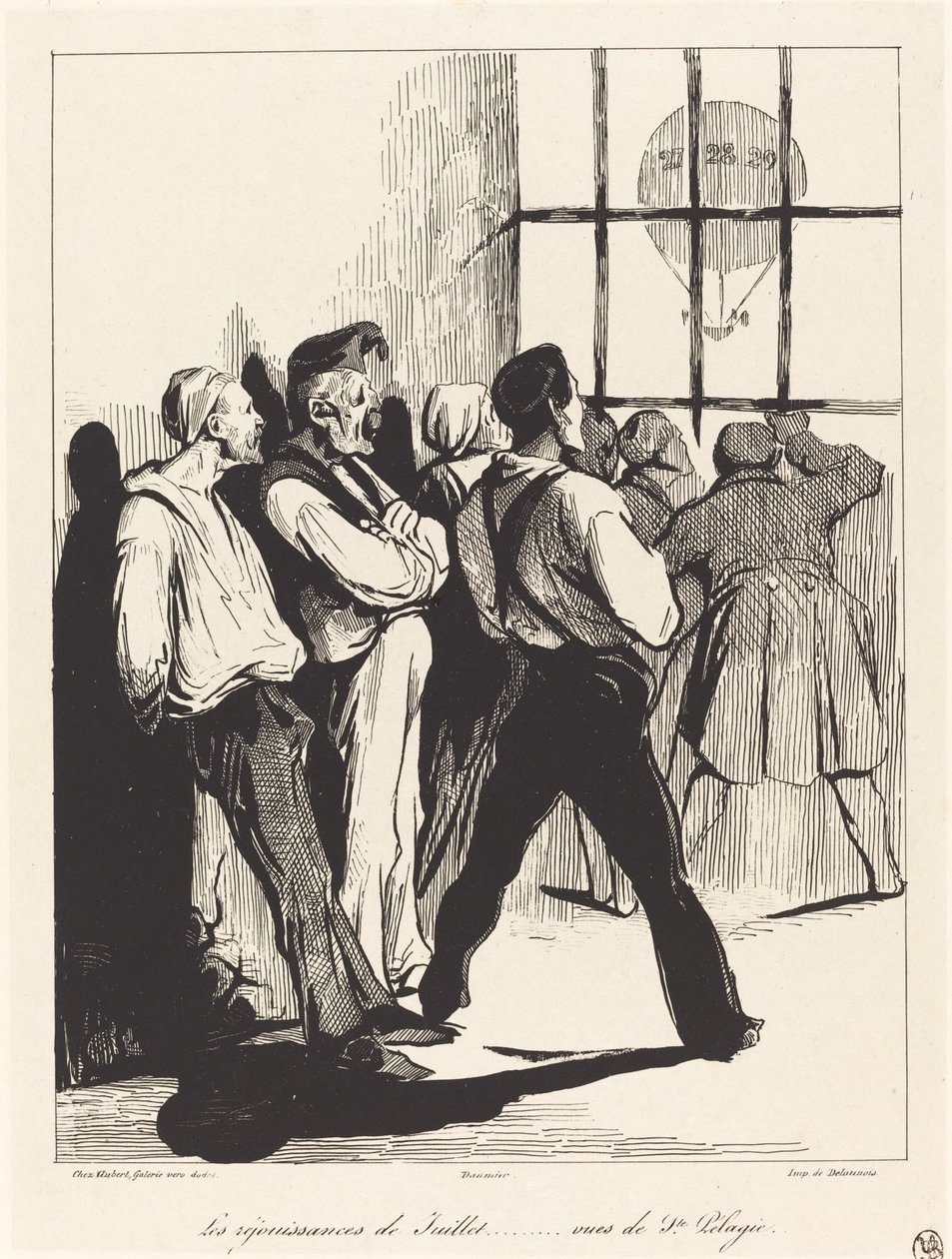 juli-fejring...udsigt fra Ste. Pelagia af Honoré Daumier