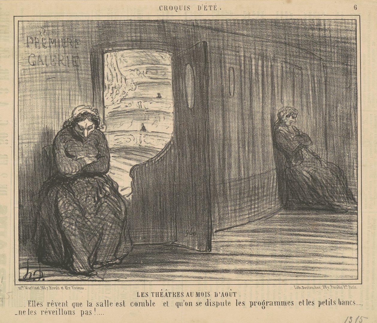 Teatre i august af Honoré Daumier