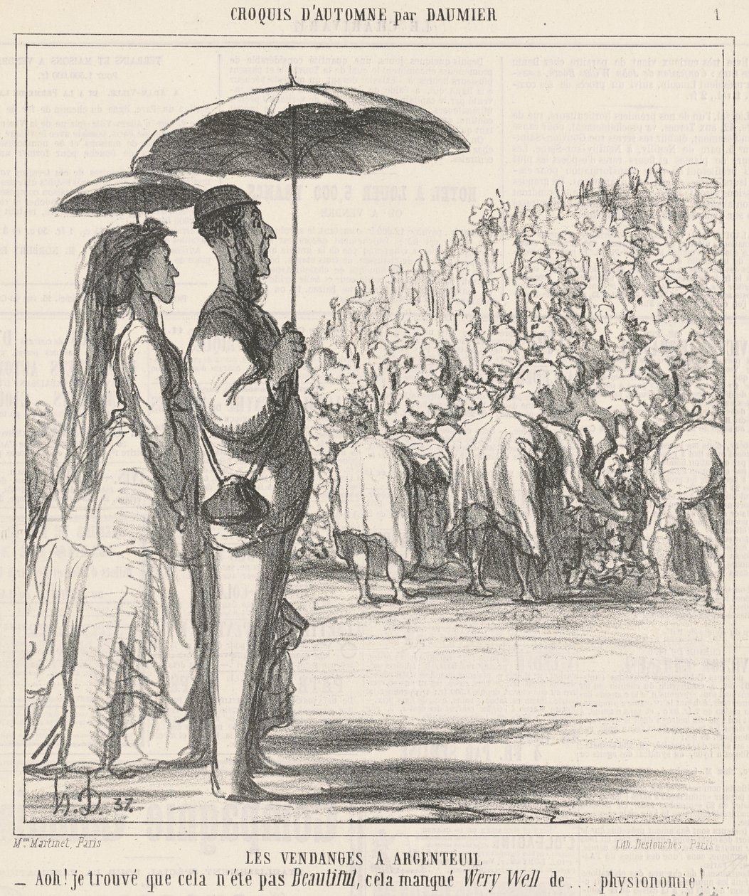 Høsten i Argenteuil af Honoré Daumier