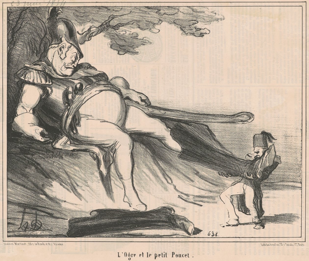 Trolden og den lille tommelfinger af Honoré Daumier