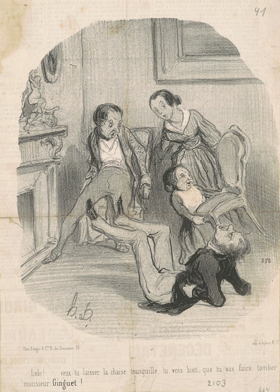 Lolo!...vil du lade stolen være i fred... af Honoré Daumier