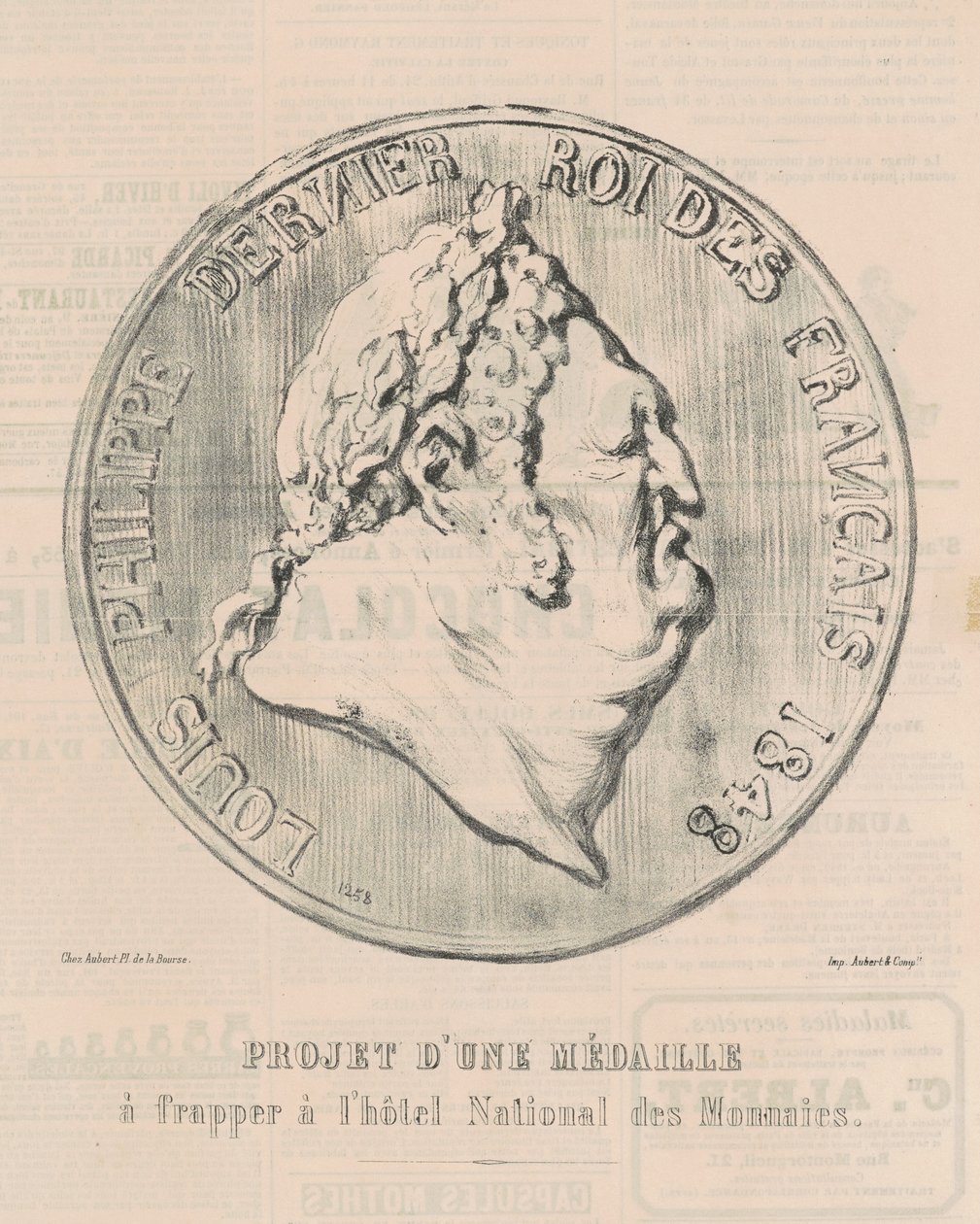 Louis-Philippe, sidste konge af franskmændene af Honoré Daumier