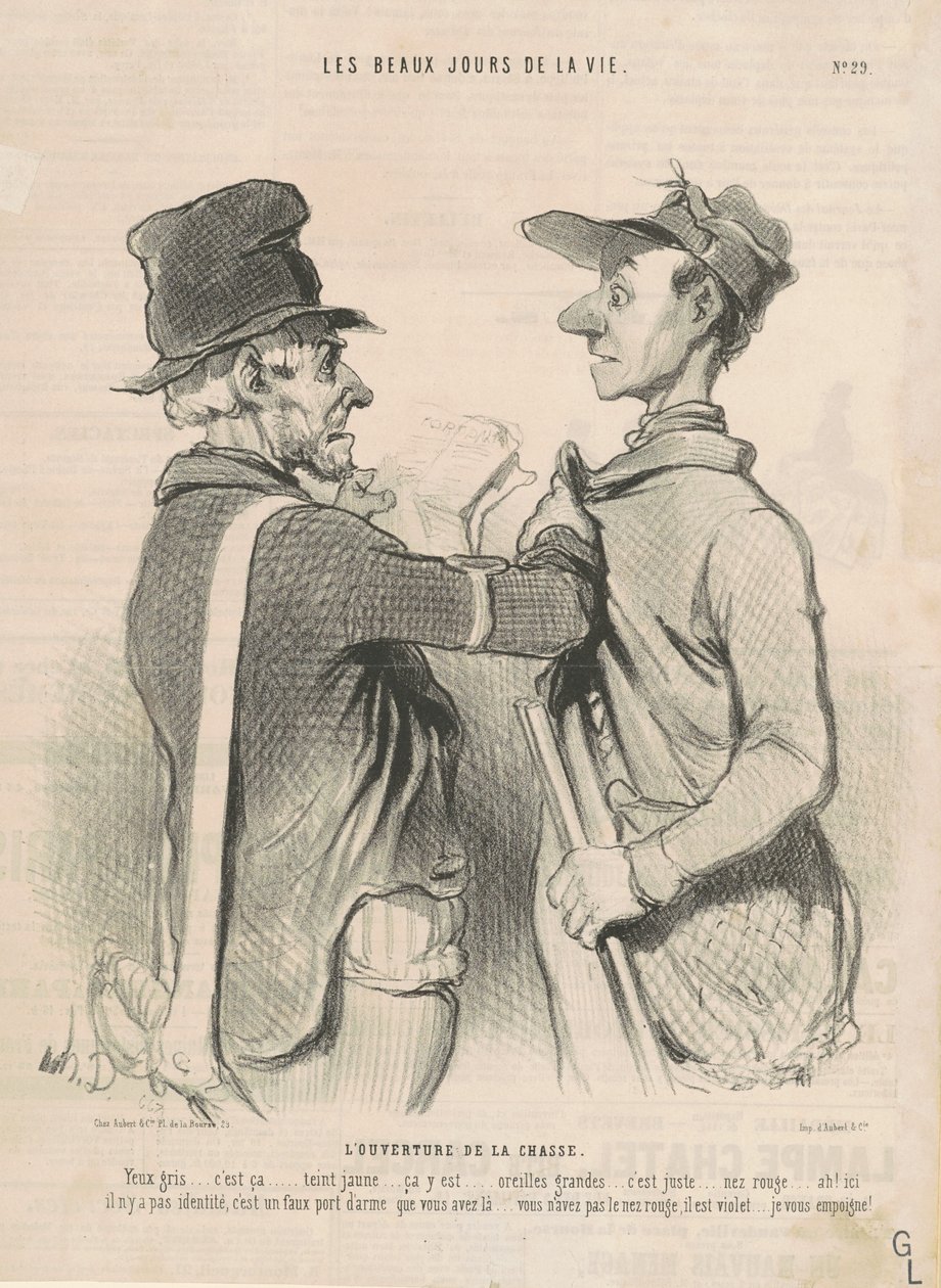 Åbningen af ​​jagten af Honoré Daumier