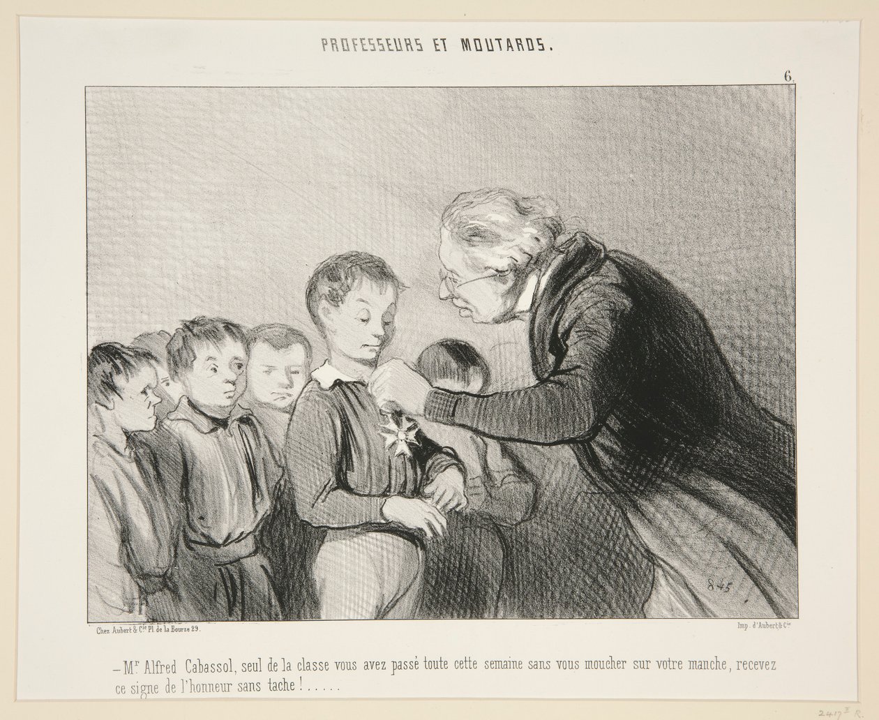 M Alfred Cabassol..modtag dette skilt fra af Honoré Daumier