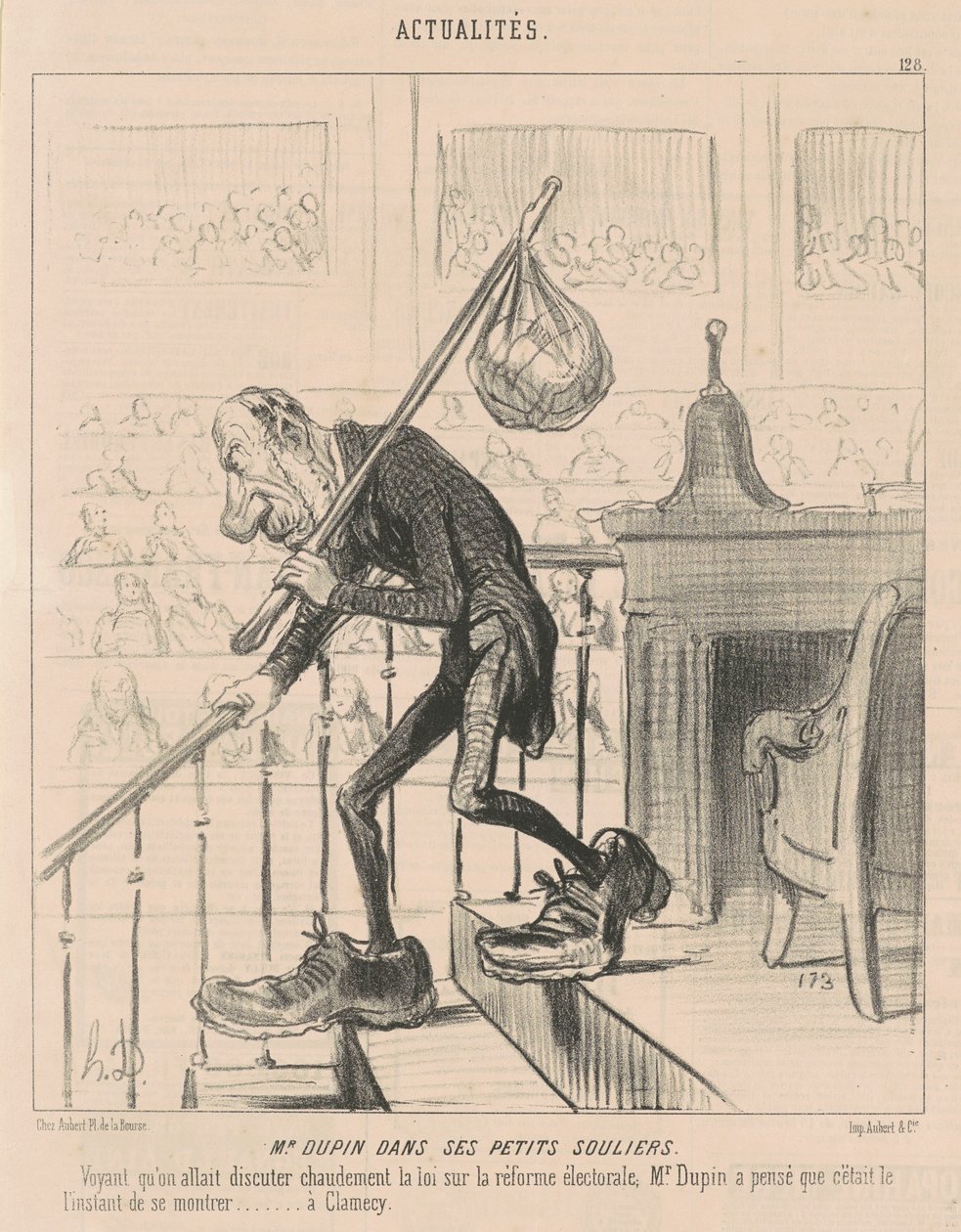 Mr. Dupin i sine små sko af Honoré Daumier