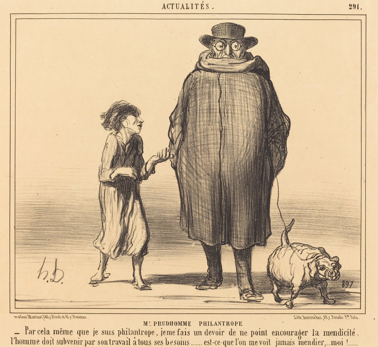 Mr. Prudhomme filantrop af Honoré Daumier