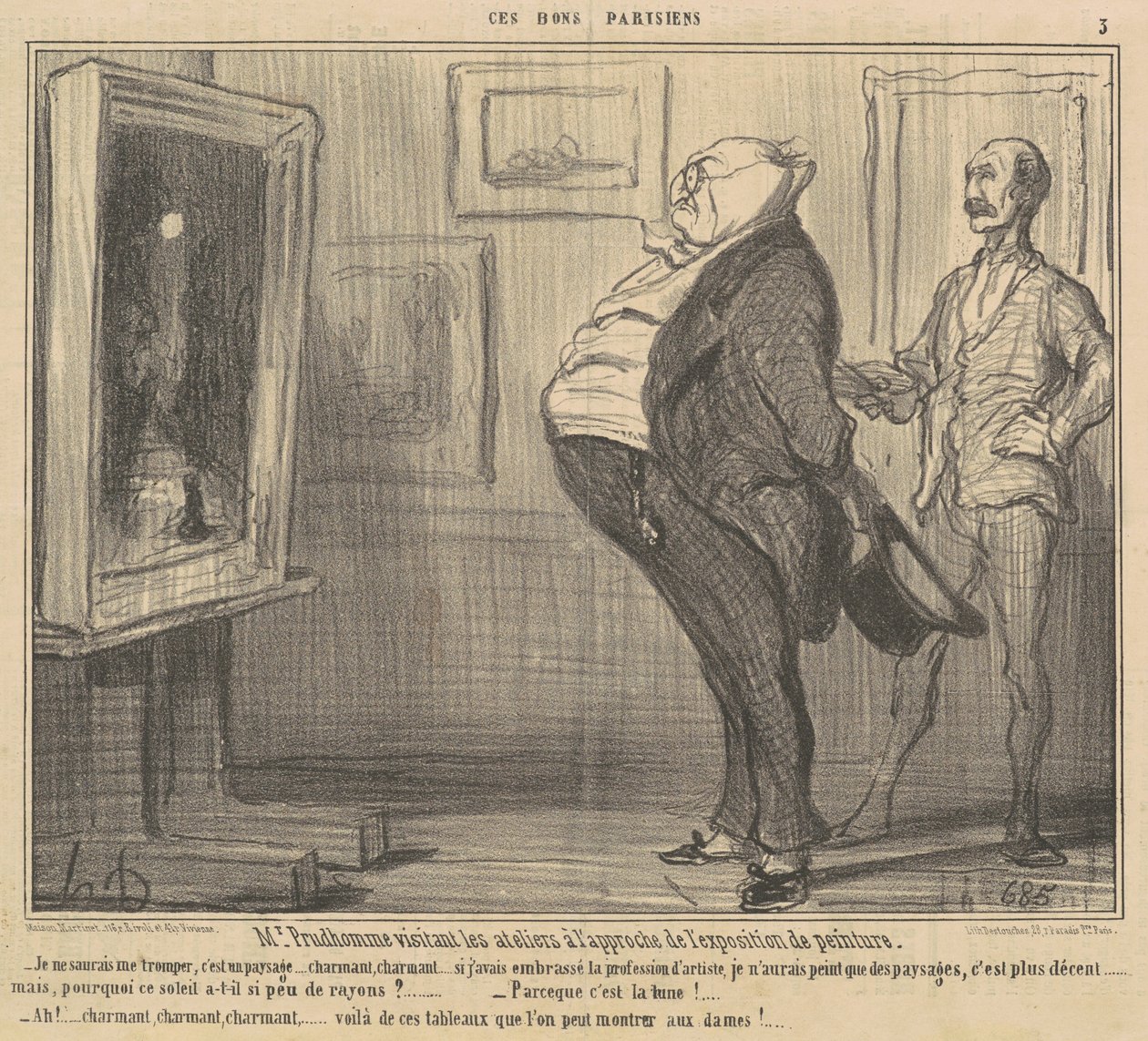 Mr. Prudhomme besøger værkstederne ... af Honoré Daumier