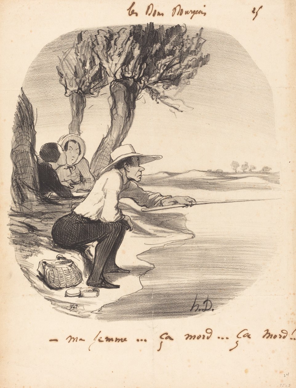 Min kone... den bider... den bider! af Honoré Daumier