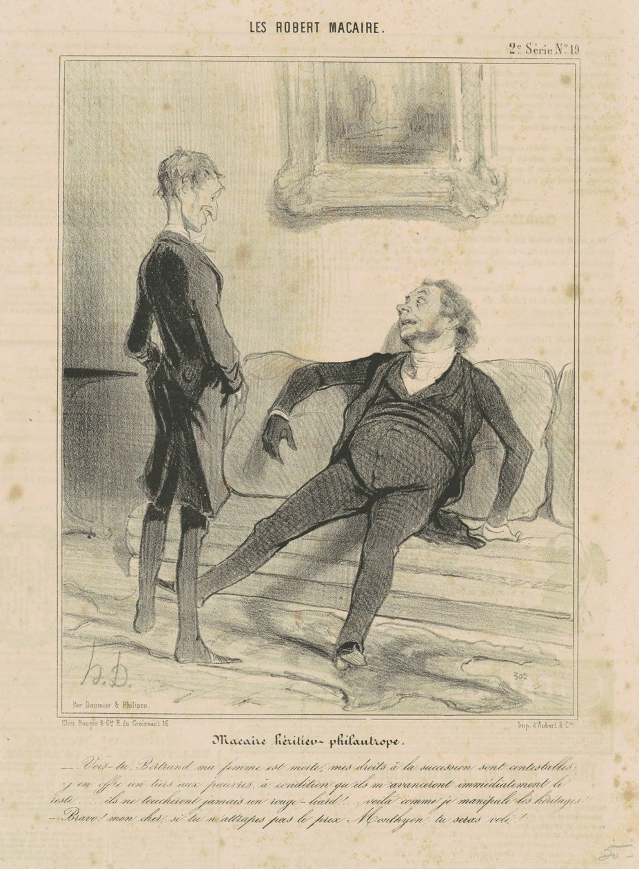 Macaire-arving-filantrop af Honoré Daumier