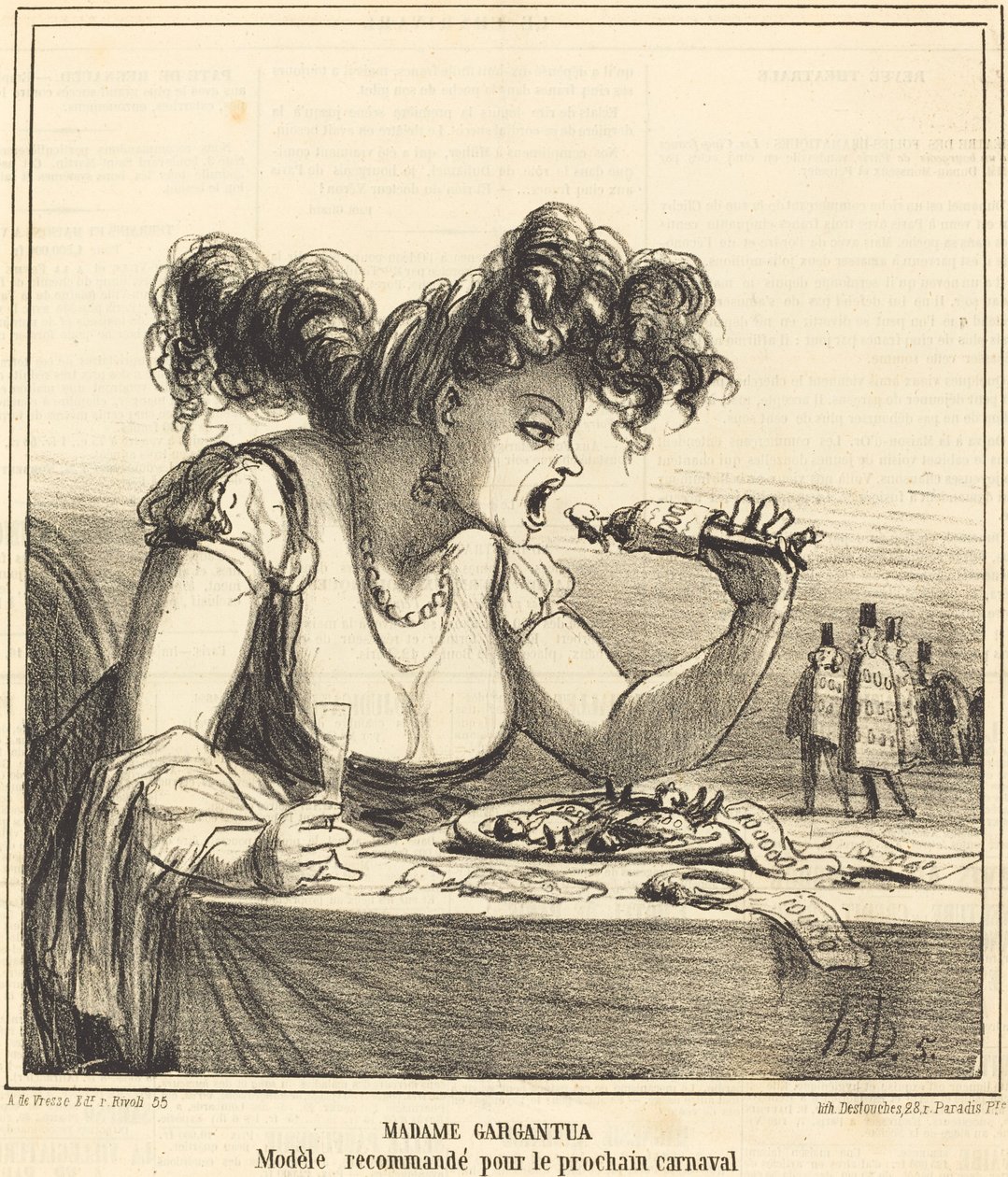 Fru Gargantua af Honoré Daumier