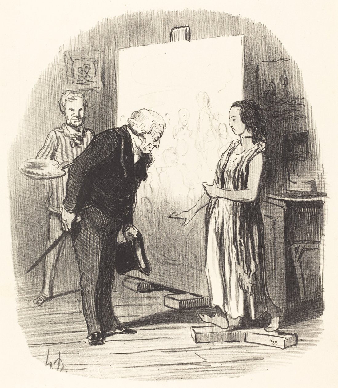 Frue, jeg har den ære! af Honoré Daumier