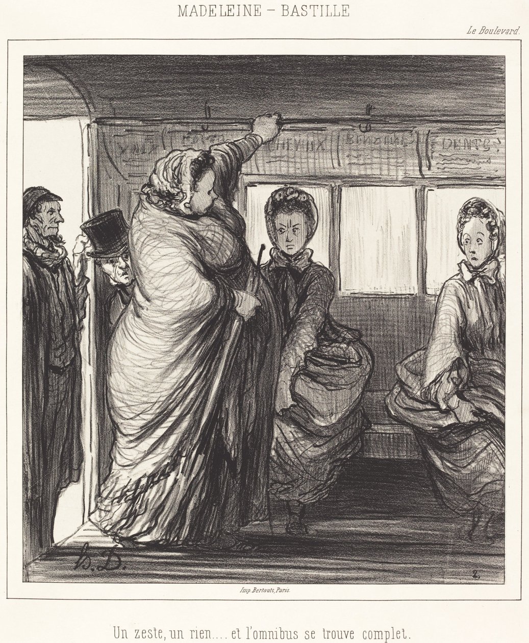 Madeleine-Bastille af Honoré Daumier