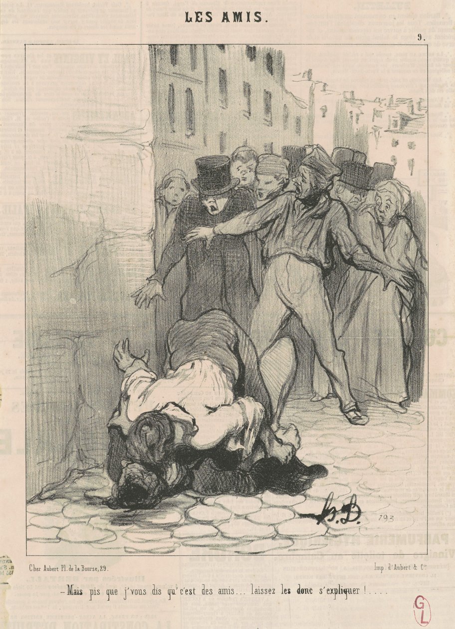 Men værre end jeg fortæller dig, at de er venner... af Honoré Daumier