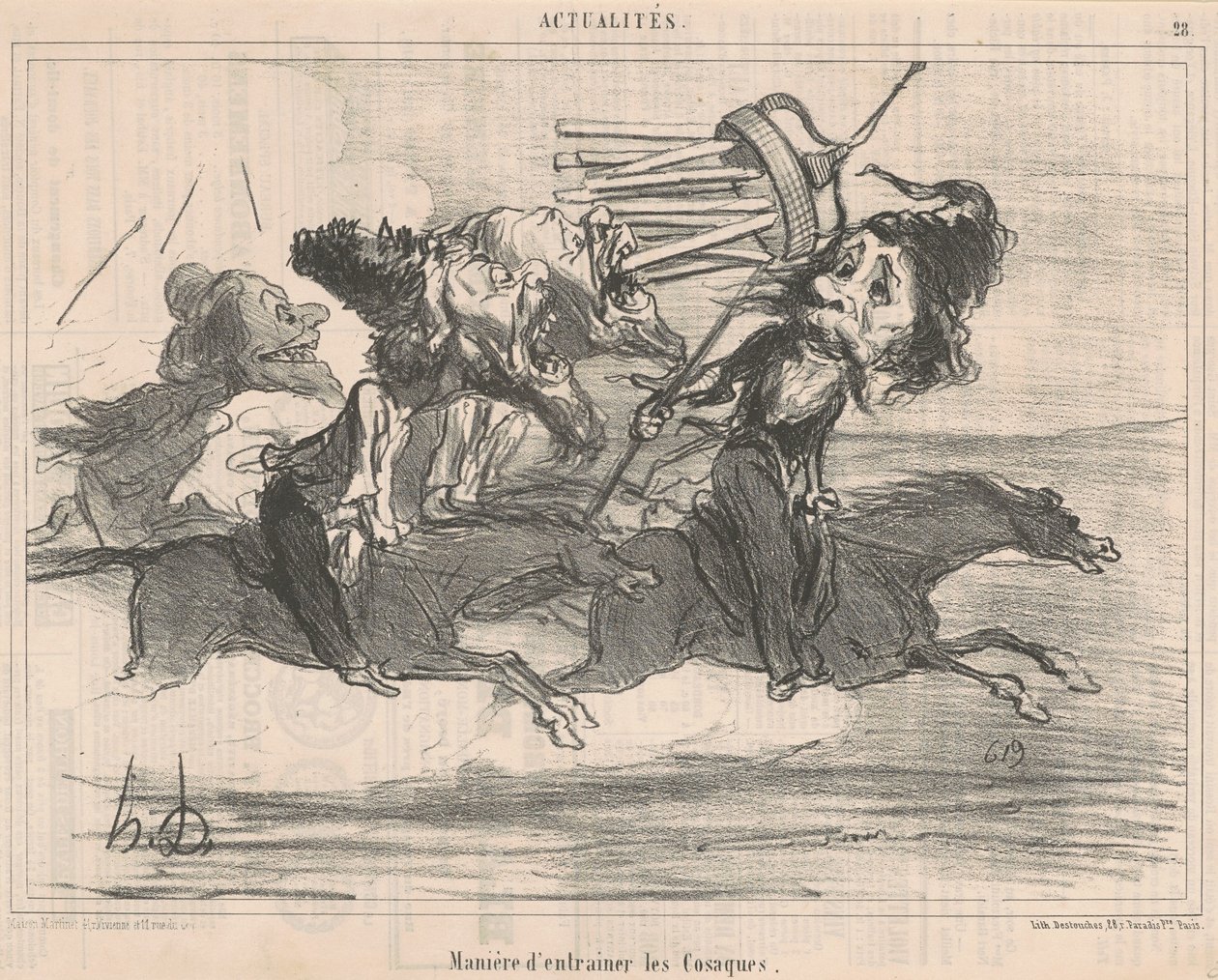 Hvordan man træner kosakkerne af Honoré Daumier